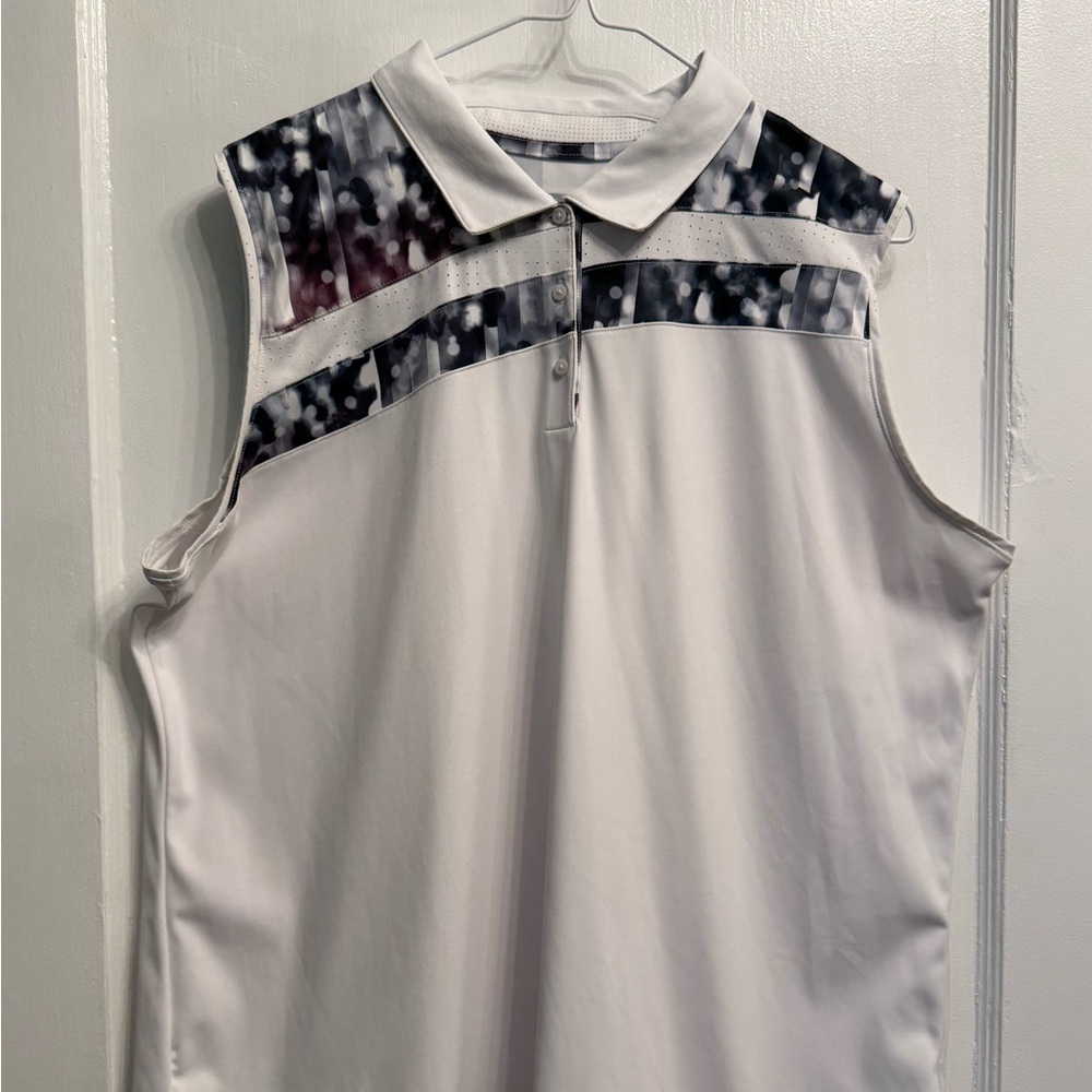 Women’s Slazenger Sleeveless Golf Shirt - White and Black